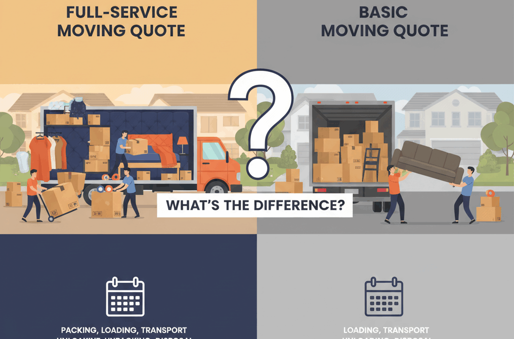 What Is Included in a Full-Service Moving Quote vs. a Basic Moving Quote? A Complete Service Comparison Guide