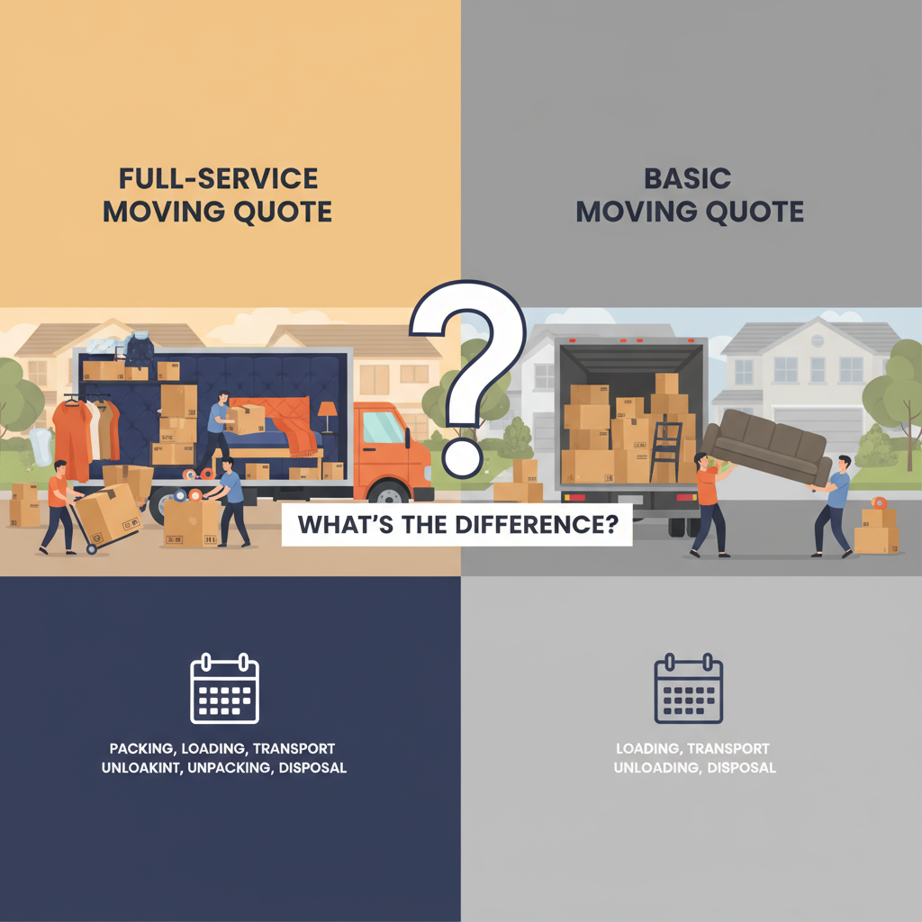 Moving Quote Example What Is Included in a Full-Service Moving Quote vs. a Basic Moving ...